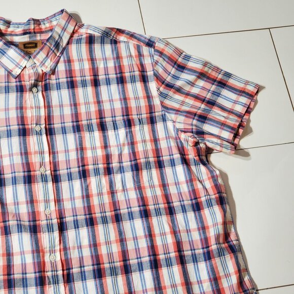 FOUNDRY PLAID SHIRT SHORT SLEEVE COTTON SIZE 3X - Picture 3 of 7